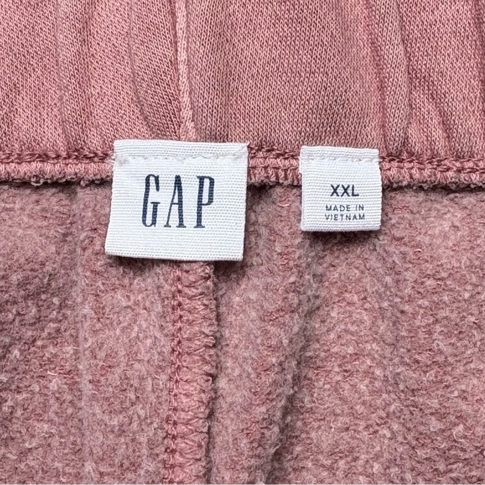 NWT GAP Brushed Fleece Joggers Size 2XL XXL Antique Pink Elastic Waist Ankle - Picture 9 of 13